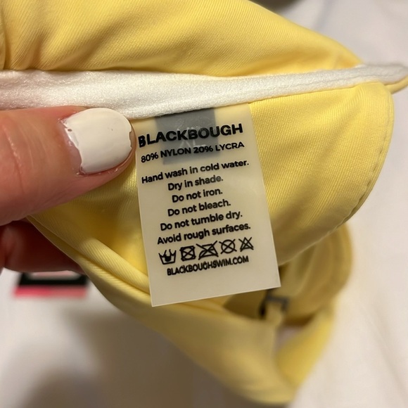 NWT Blackbough Lucy Bikini Swim Top Pale Yellow Size XL - Picture 7 of 8
